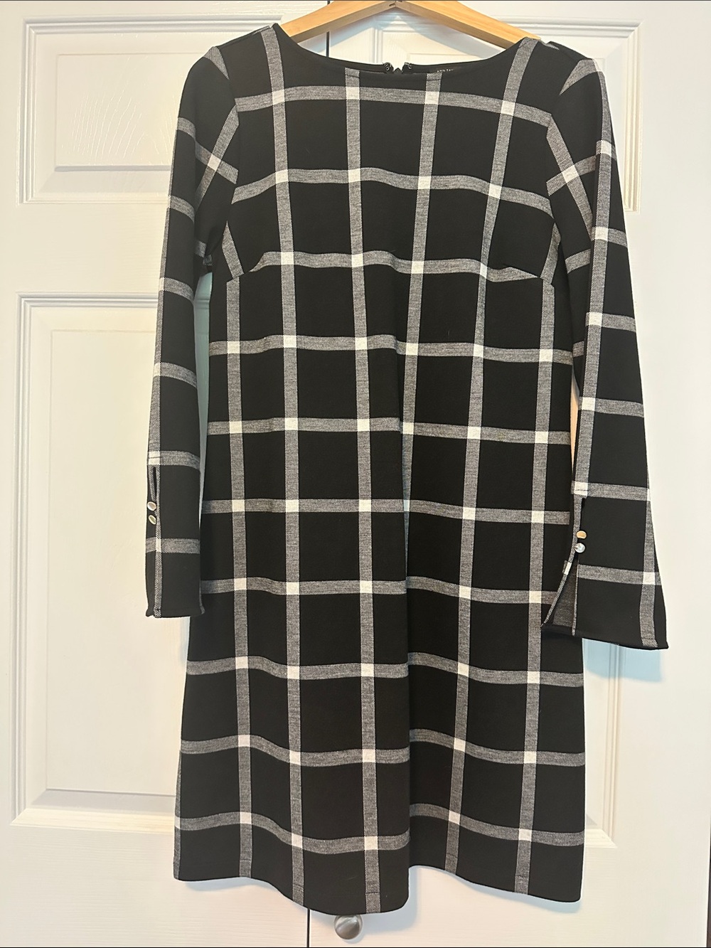 Ann Taylor Factory Black plaid Shift Dress